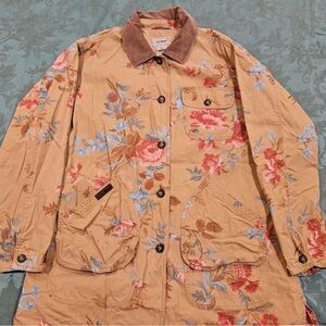 L.L. Bean Vintage Floral Utility Chore Coat